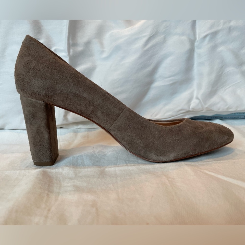 Essex Lane | Grey/Taupe Block Heel, Size 9.5